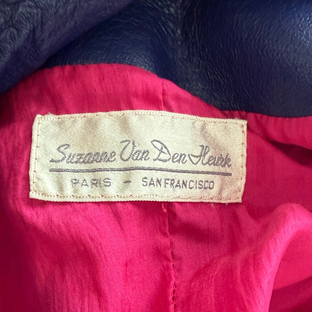 Vintage Suzanne Van Den Heurk Leather Jacket size small - Picture 3 of 3